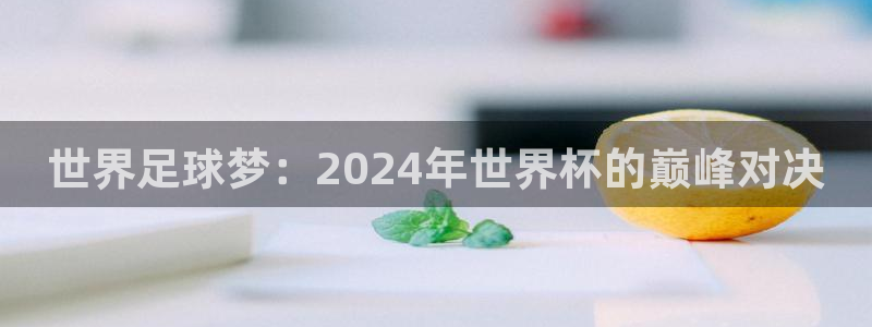 世界杯决赛直播：世界足球梦：2024年世界杯的巅峰对决